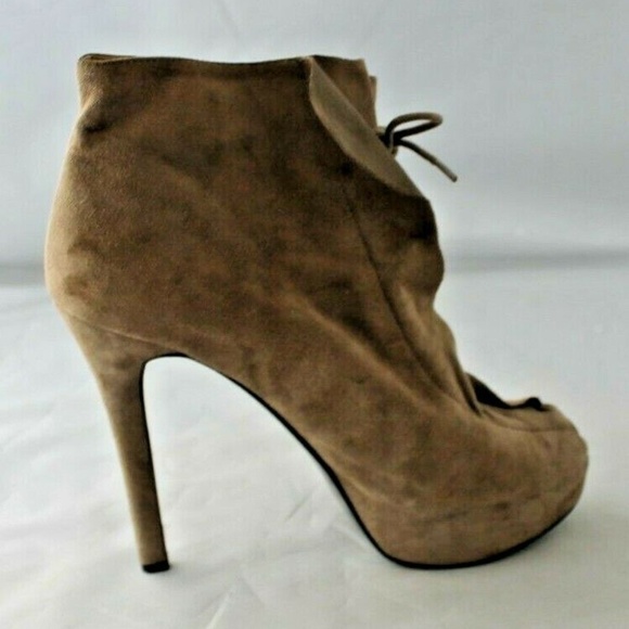 Nine West Peep Toe Ankle Boots 7 1/2 - Picture 6 of 8